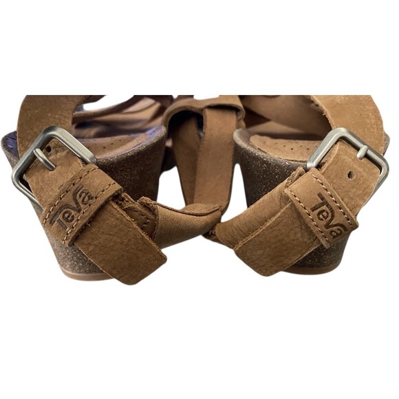 Teva Women's Mahonia Wedge Brown Sandals - Picture 3 of 11